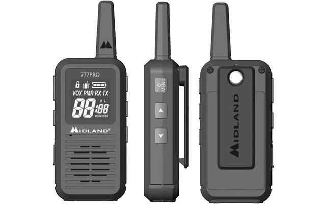 Midland 777 Pro PMR446 Sprechfunkgeräte 2 Stück Inkl. Akkus Und Ladegerät 6 Midland 777 Pro PMR446 Sprechfunkgeräte 2 Stück Inkl. Akkus Und Ladegerät – Bild 4