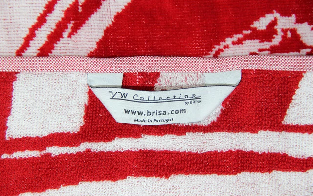 VW Collection T1 Bulli Strandtuch 160 X 90 Cm Rot / Weiß 4 VW Collection T1 Bulli Strandtuch 160 X 90 Cm Rot / Weiß – Bild 2
