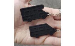 Pufz Schlüsselring Wohnwagen Retro Schwarz -Camping im Freien 553285 3623761