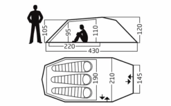 Nordisk Oppland 3 PU Trekkingzelt Für 3 Personen Dark Olive -Camping im Freien 589723 4290999