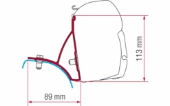 Fiamma Markisenadapter-Kit Nissan NV200 - Deep Black