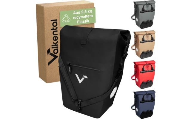 Valkental ValkOcean Gepäckträgertasche 28 Liter Schwarz 4 Valkental ValkOcean Gepäckträgertasche 28 Liter Schwarz – Bild 2