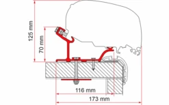 Fiamma Adapter Carthago Malibu 340 Markisenadapter Für Fiamma F80 / F65 340 -Camping im Freien 656061 4532355