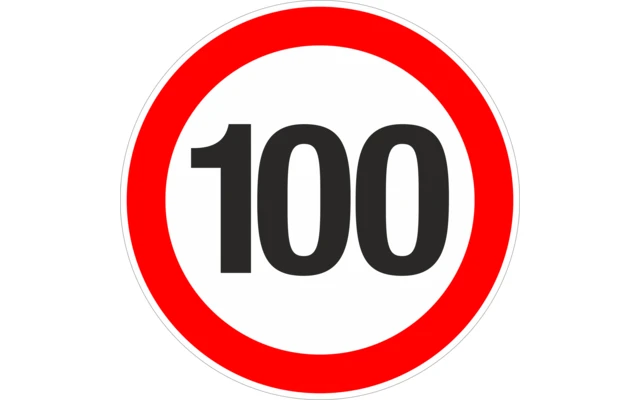 Schütz Aufkleber 100 Kmh Weiß 200 Mm 4 Schütz Aufkleber 100 Kmh Weiß 200 Mm – Bild 2