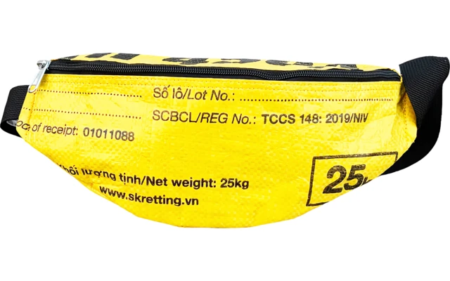 Beadbags Gürteltasche Aus Recycelten Reissackmaterial Gelb 3 Beadbags Gürteltasche Aus Recycelten Reissackmaterial Gelb