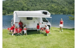 Fiamma F45s 260 Markise Gehäusefarbe Polar White Tuchfarbe Royal Grey 260 Cm -Camping im Freien 811757 5283851